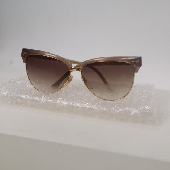 ❄ Vintage Missoni Tan Gold Sunglasses - Picture 3 of 8